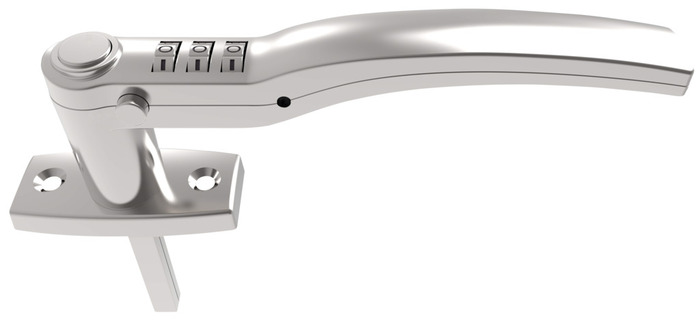 Vindushåndtak med 3-sifret kode høyre/venstre